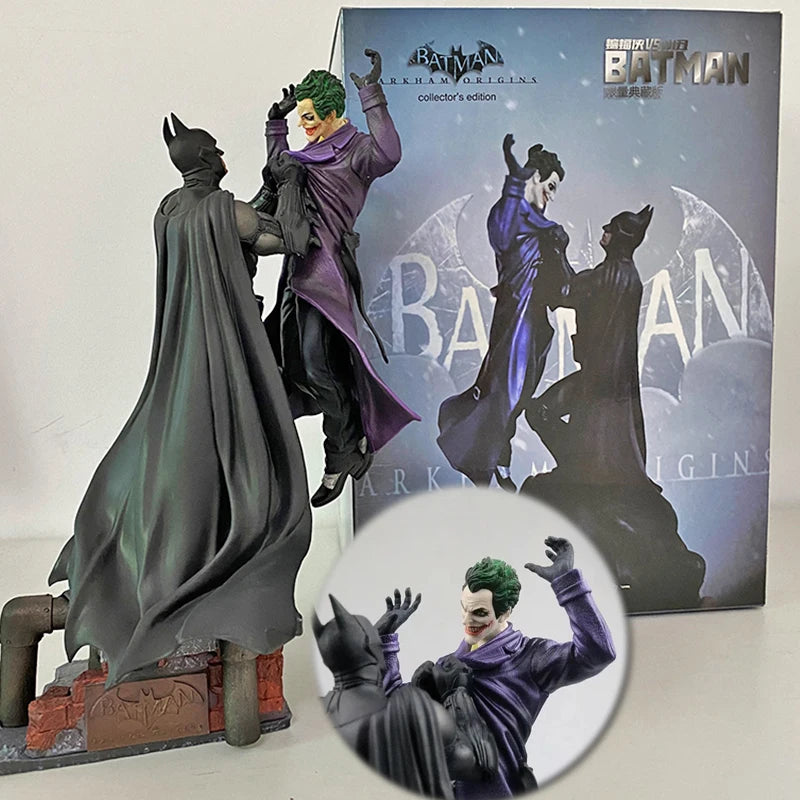 Batman VS Joker Action Figure Arkham Comic Anime Bruce Wayne Joker Figure With Base Big Statue Collection Model Halloween Gifts Batman VS Joker Action Figure Arkham Comic Anime Bruce Wayne Joker Figure With Base Big Statue Collection Model Halloween Gifts